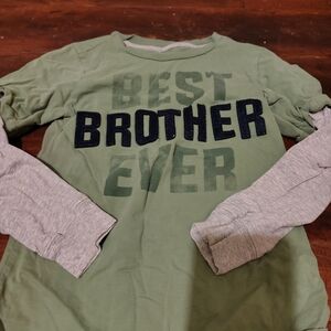 Green and Gray Kids 'Best Brother Ever' Shirt